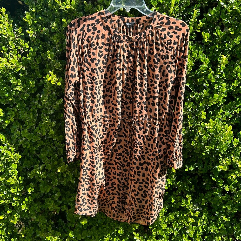 SALE ⭐️Rails “Bella” Jaguar 🐆 long sleeve button down drawstring waist